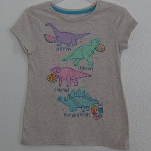 Girls Dinosaur Graphic T-Shirt Like New
